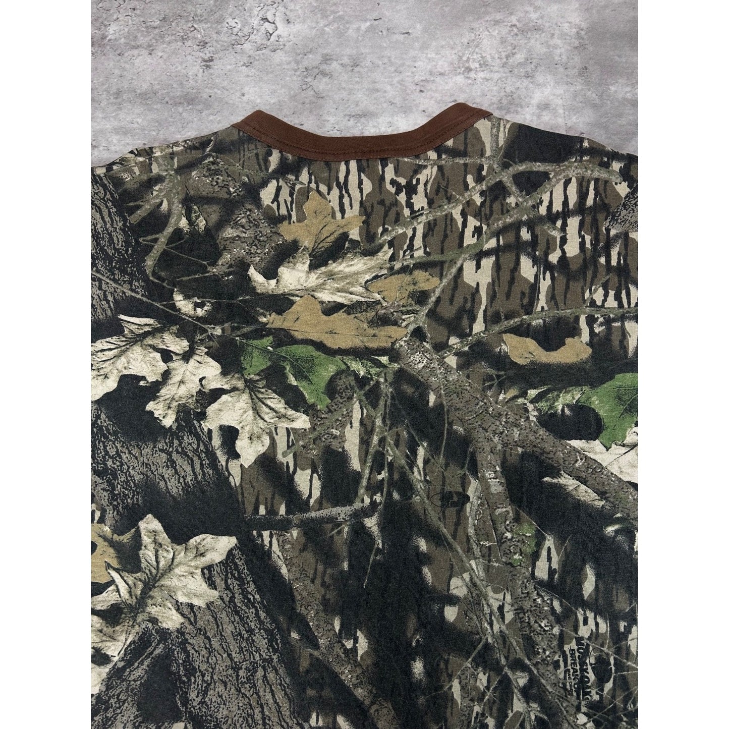 Vintage 90s Mossy Oak Break Up Tree Camo Long Sleeve T-Shirt Size XL