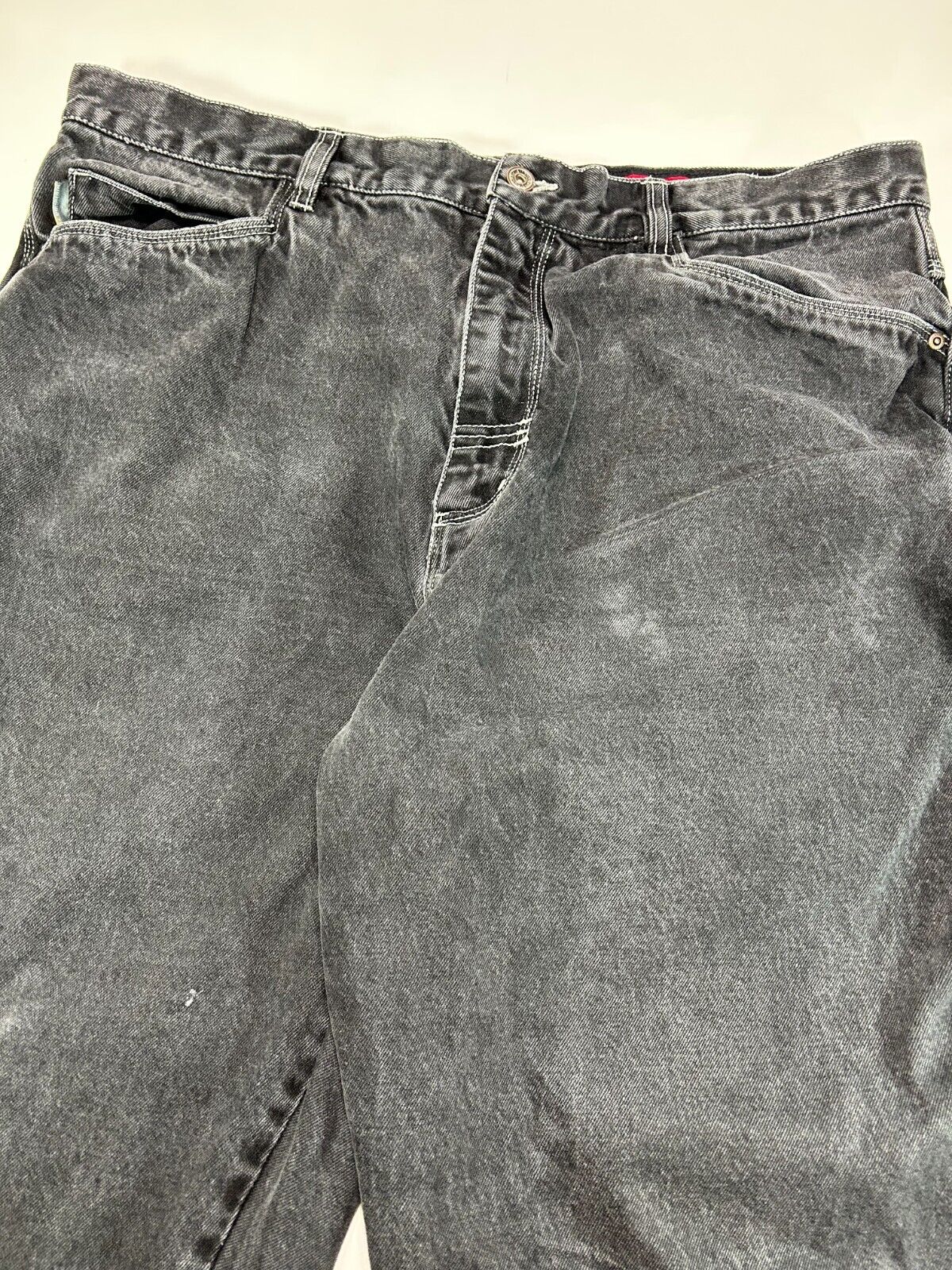 Vintage Y2K Platinum FUBU Black Wash Denim Fat Albert Pants Size 41W