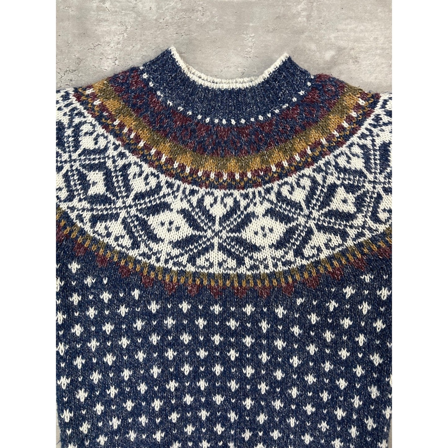 Vintage 80s/90s Abstract Striped Knit Grandma Sweater Size Medium