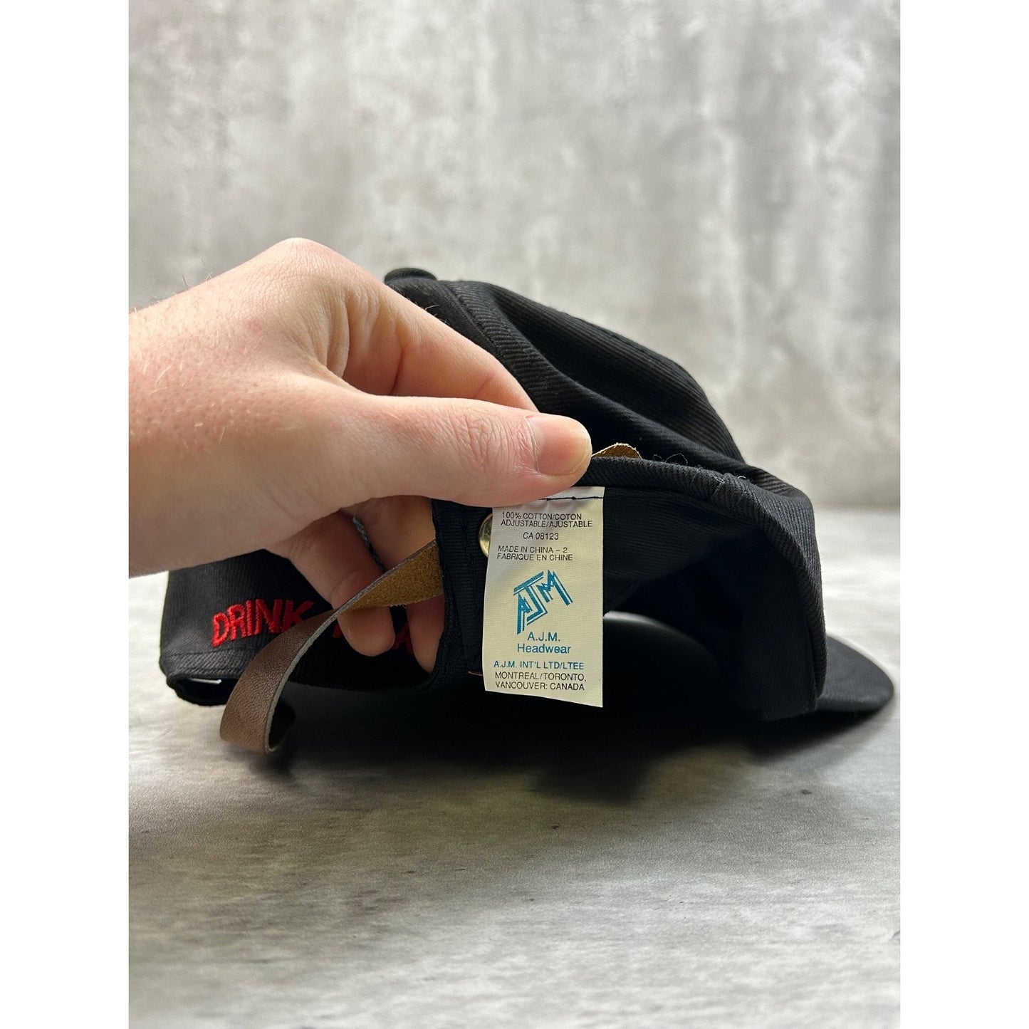 Vintage 90s Truly Naked Embroidered Spellout Drink Promo Strapback Hat OSFA