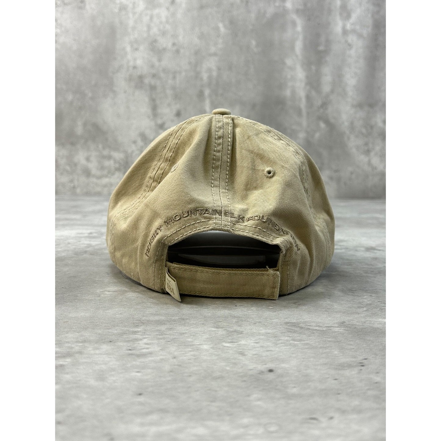 Vintage Rocky Mountain Elk Foundation Embroidered Spellout Strapback Hat OSFA