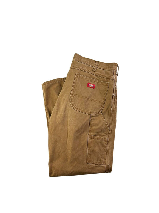 Vintage 90s Dickies Canvas Workwear Carpenter Pants Size 38 Beige