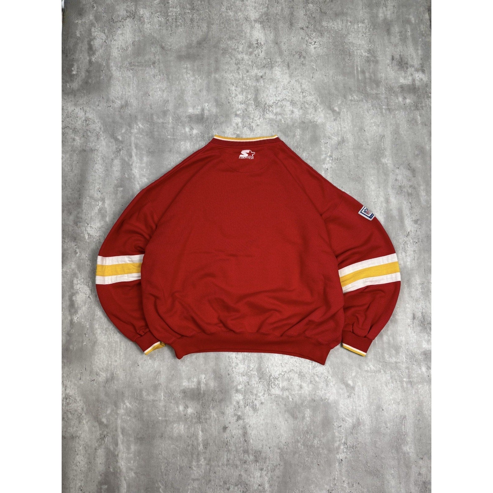 Vintage 90s Kansas City Chiefs NFL Embroidered Logo Starter Sweatshirt Size XL