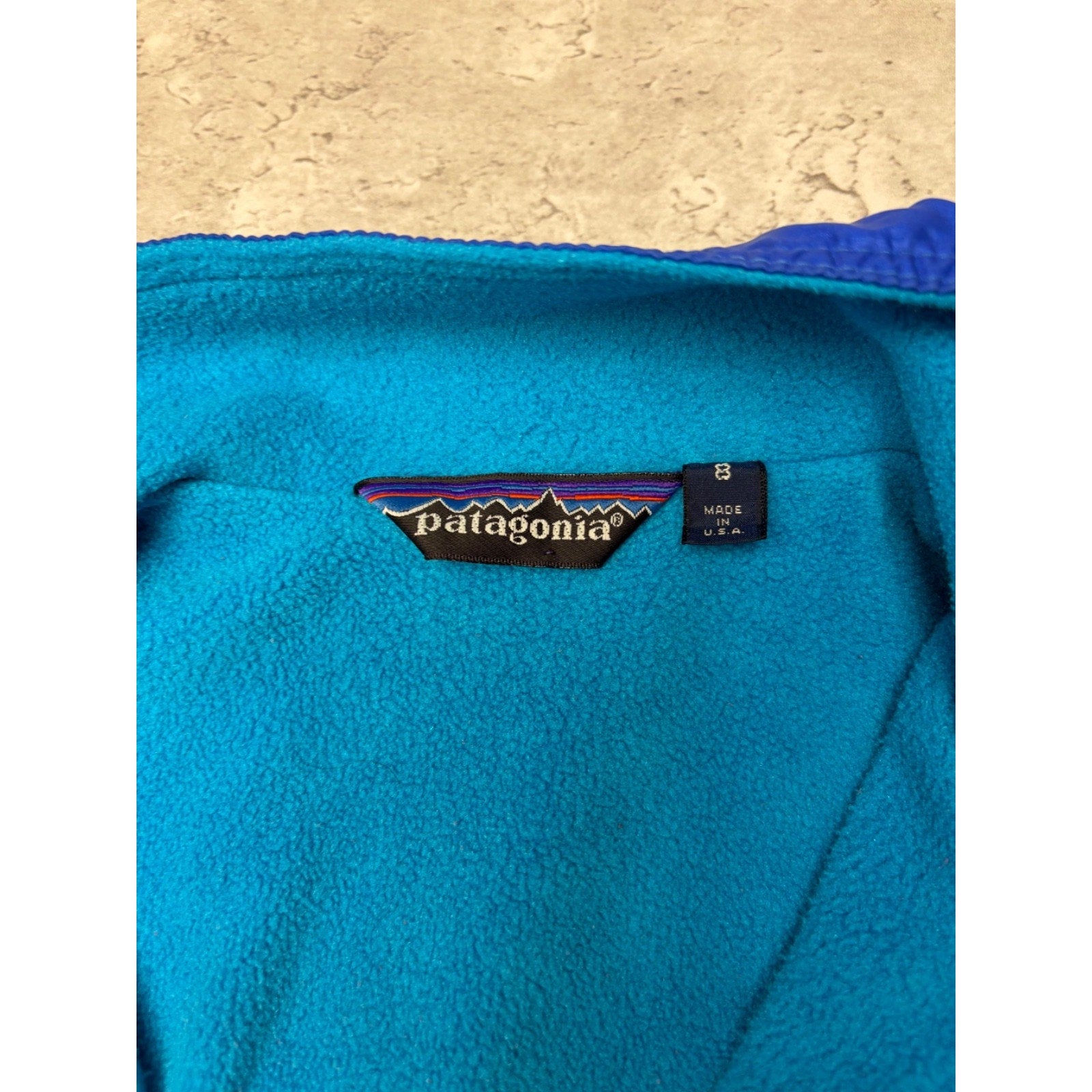 Vintage Patagonia Fleece Lined Embroidered Full Zip Bomber Jacket Sz Small YOUTH