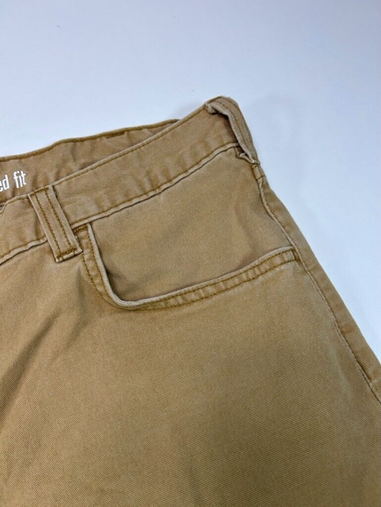 Carhartt Relaxed Fit Canvas Workwear Five Pocket Pants Size 36 Beige