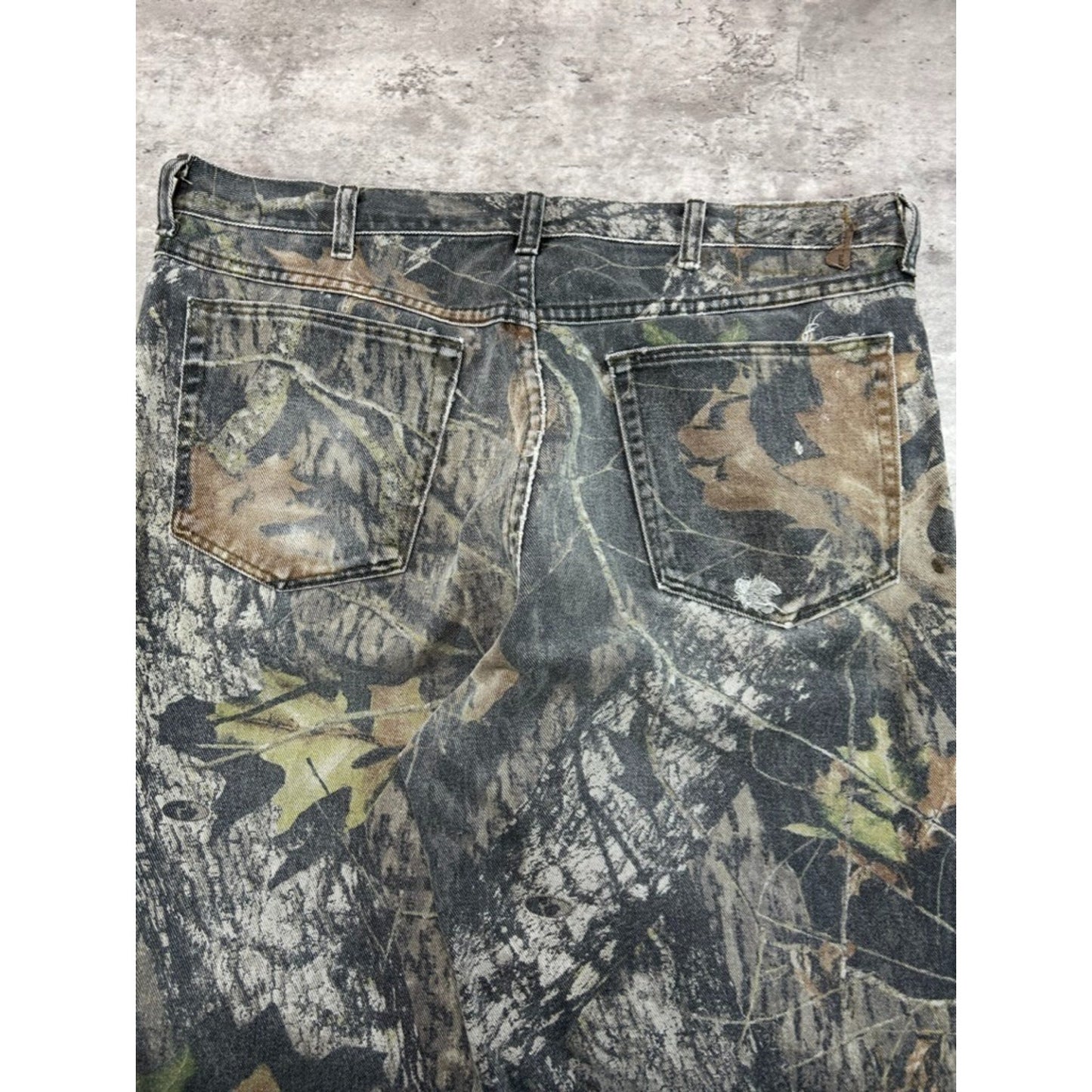 Vintage Wrangler Mossy Oak Break Up Double Knee Camo Hunting Pants Size 38