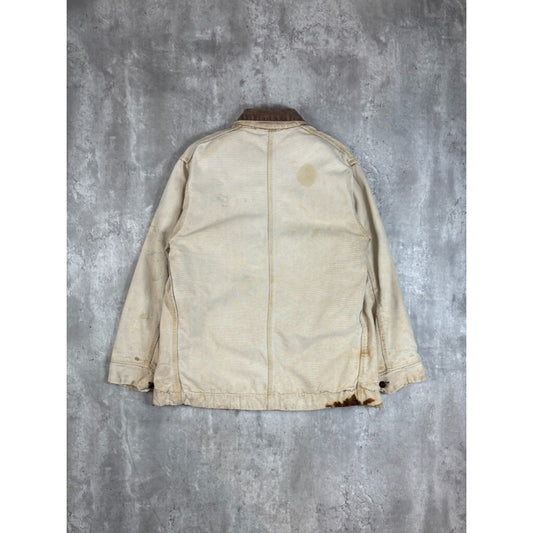 Vintage 1960s Carhartt Quilted Lined Canvas Workwear Chore Jacket Size Large