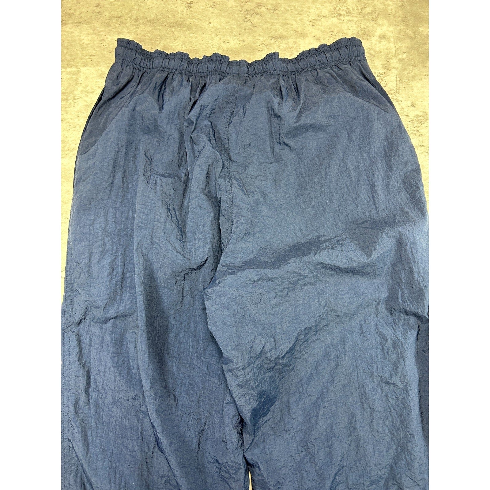 Vintage 90s Adidas Nylon Athletic Track Pants Size Medium Navy Blue