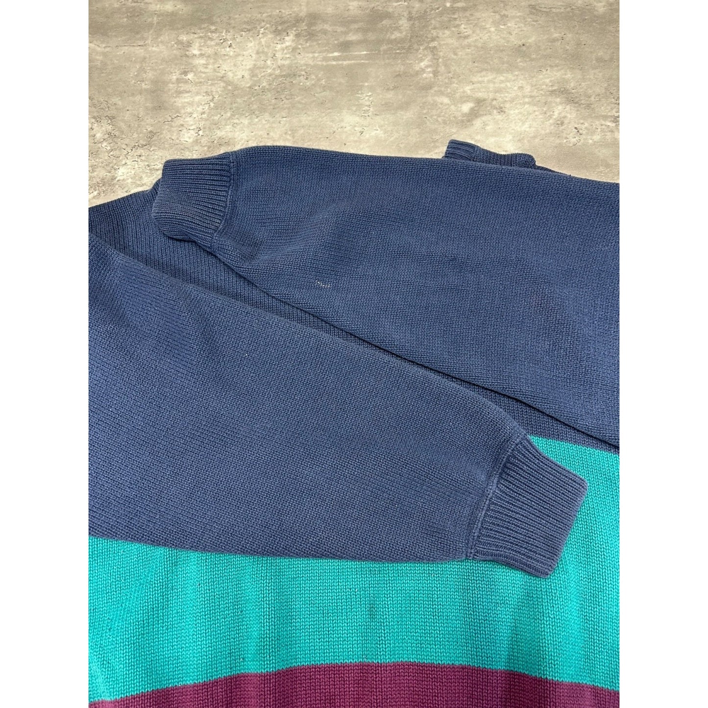 Vintage 90s Eddie Bauer Striped Pullover Knit Sweater Size XL