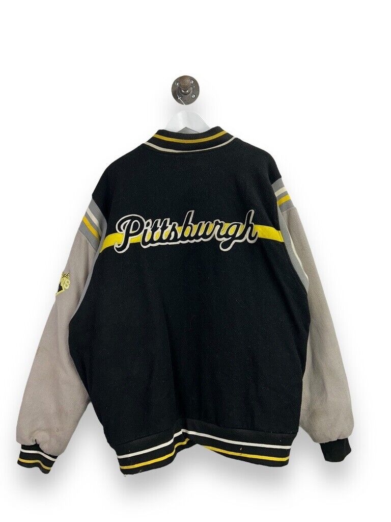 Vintage Pittsburgh Crawfords NLMB Embroidered Spellout Bomber Jacket Size 3XL