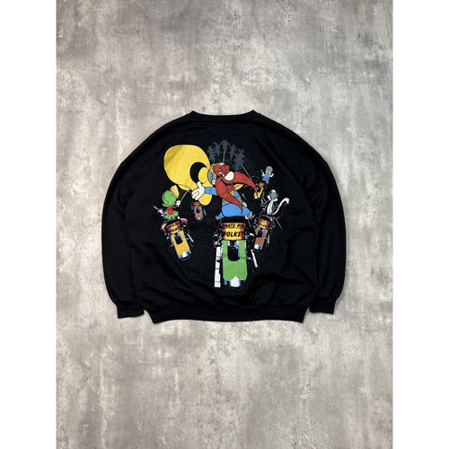 Vintage 1994 Looney Tunes Motorcycle Cartoon Character Graphic Sweatshirt Sz XL