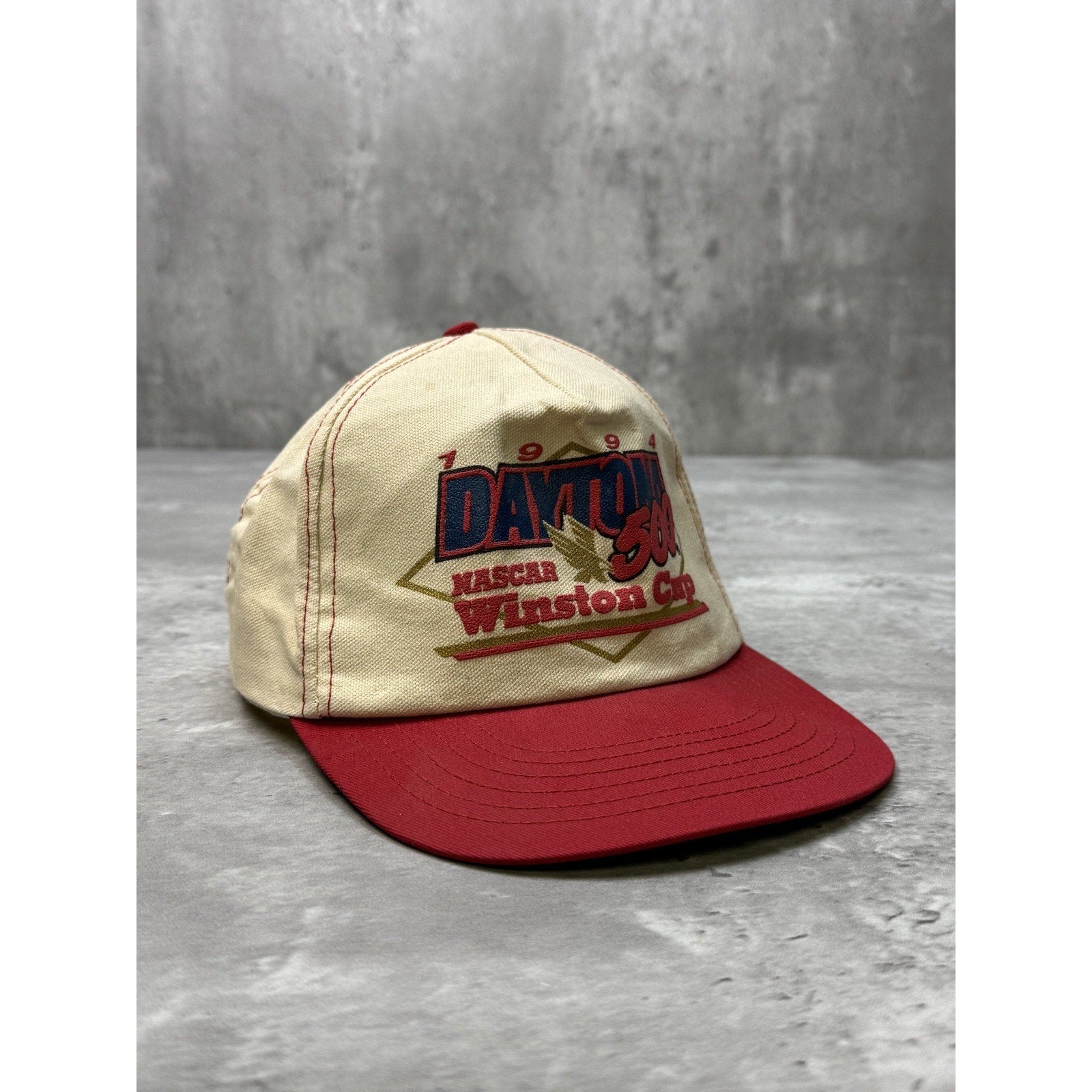 Vintage 1994 Nascar Daytona 500 Winston Cup Spellout Graphic Snapback Hat OSFA