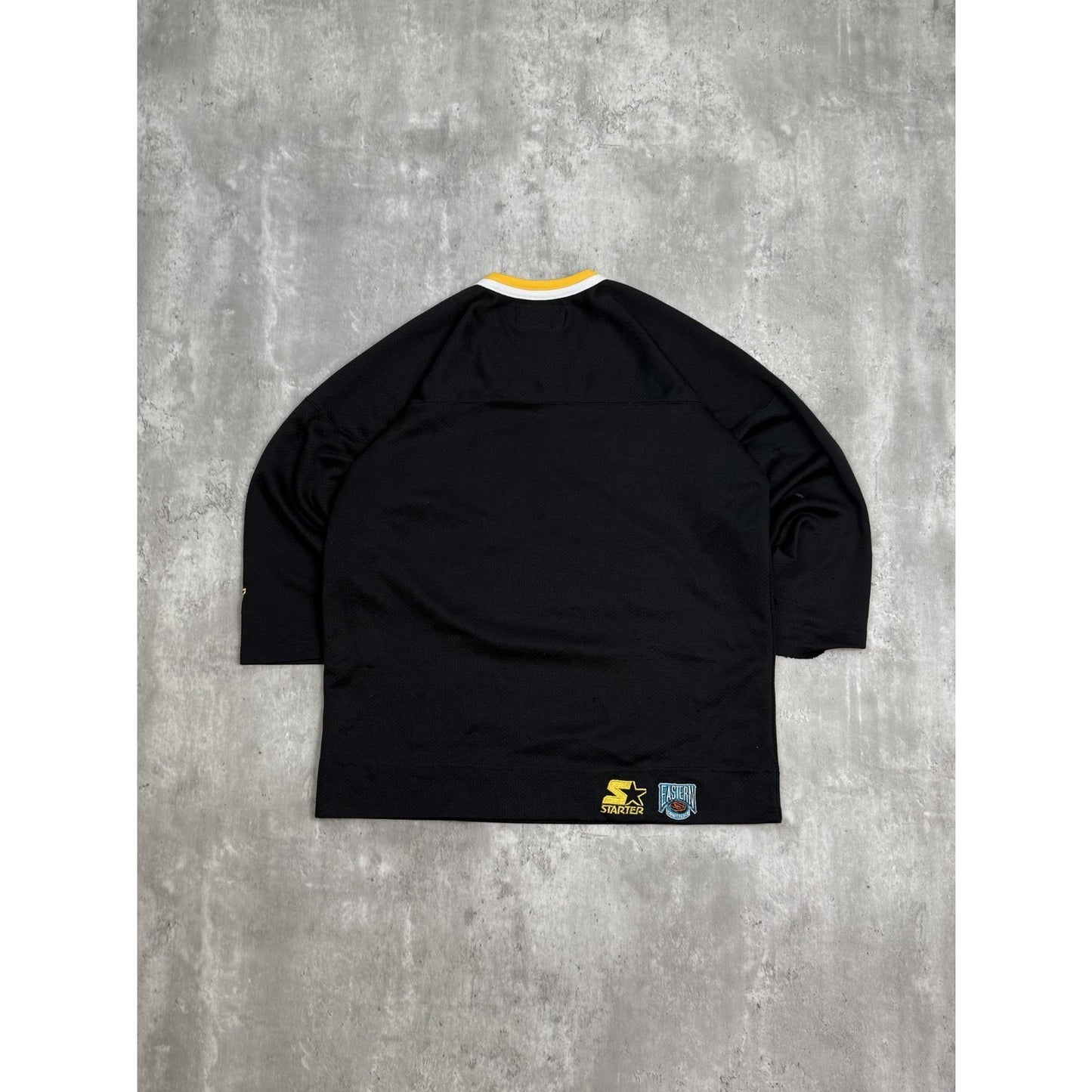 Vintage 90s Boston Bruins NHL 3/4 Sleeve Starter Hockey Jersey Size YOUTH L/XL