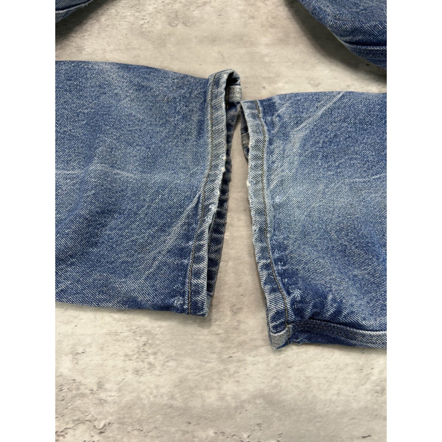 Vintage Carhartt Medium Wash Denim Double Knee Carpenter Pants Size 34