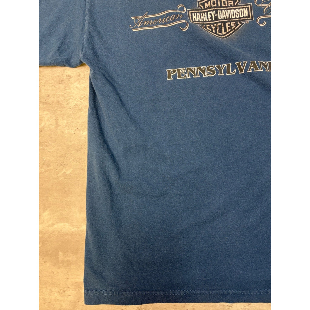 Vintage Harley Davidson American Classic Spellout Logo Graphic T-Shirt Sz Large