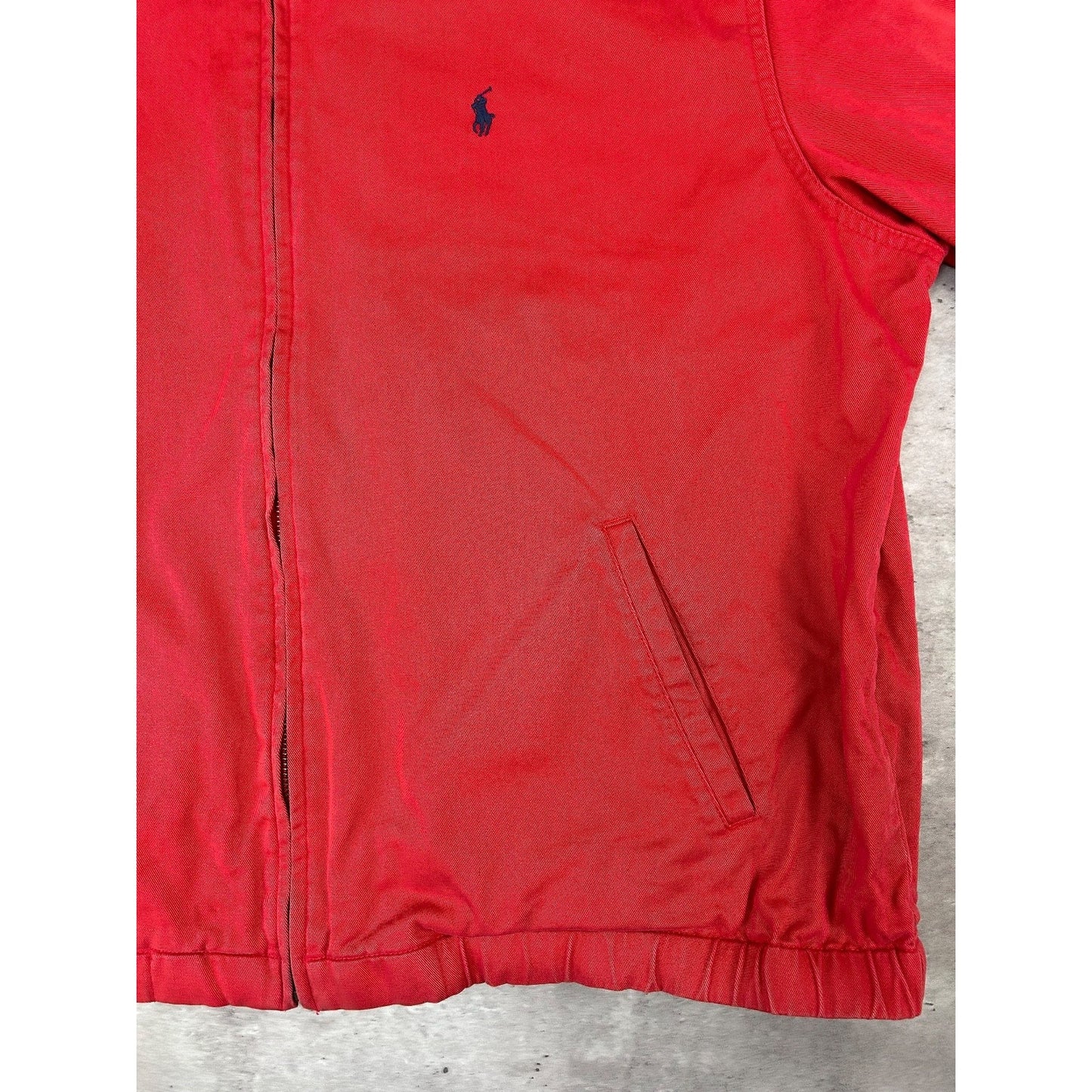 Vintage Polo Ralph Lauren Embroidered Pony Harrington Jacket Size XL Red