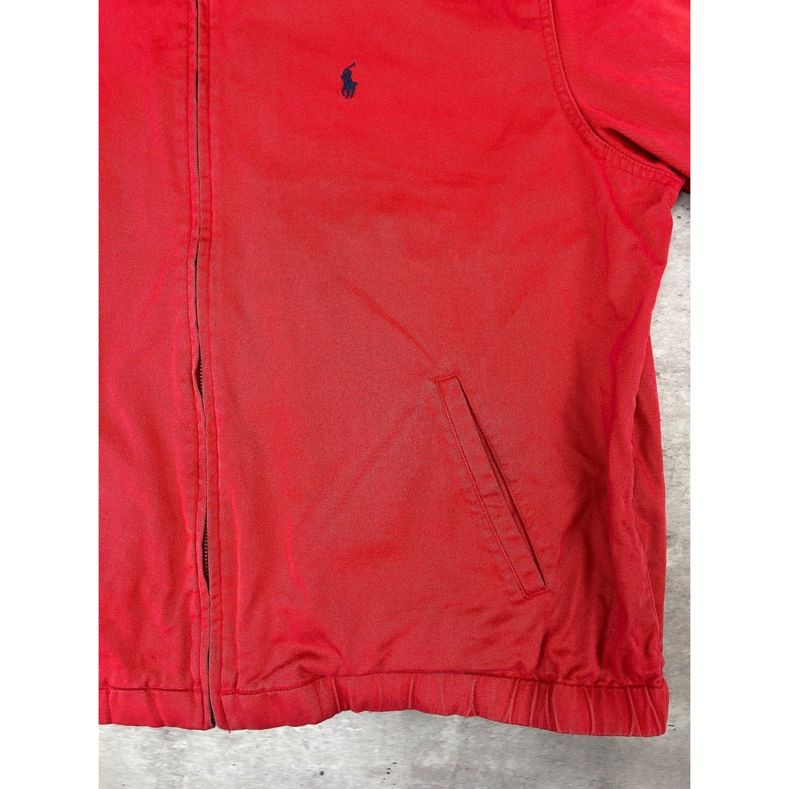Vintage Polo Ralph Lauren Embroidered Pony Harrington Jacket Size XL Red