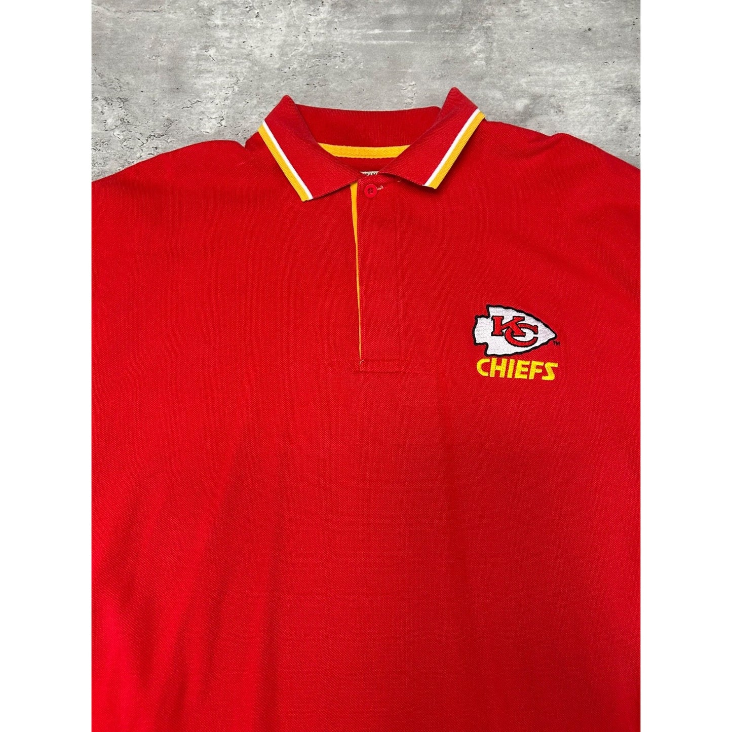 Vintage Kansas City Chiefs NFL Embroidered Logo Starter Button Up Shirt Sz Large