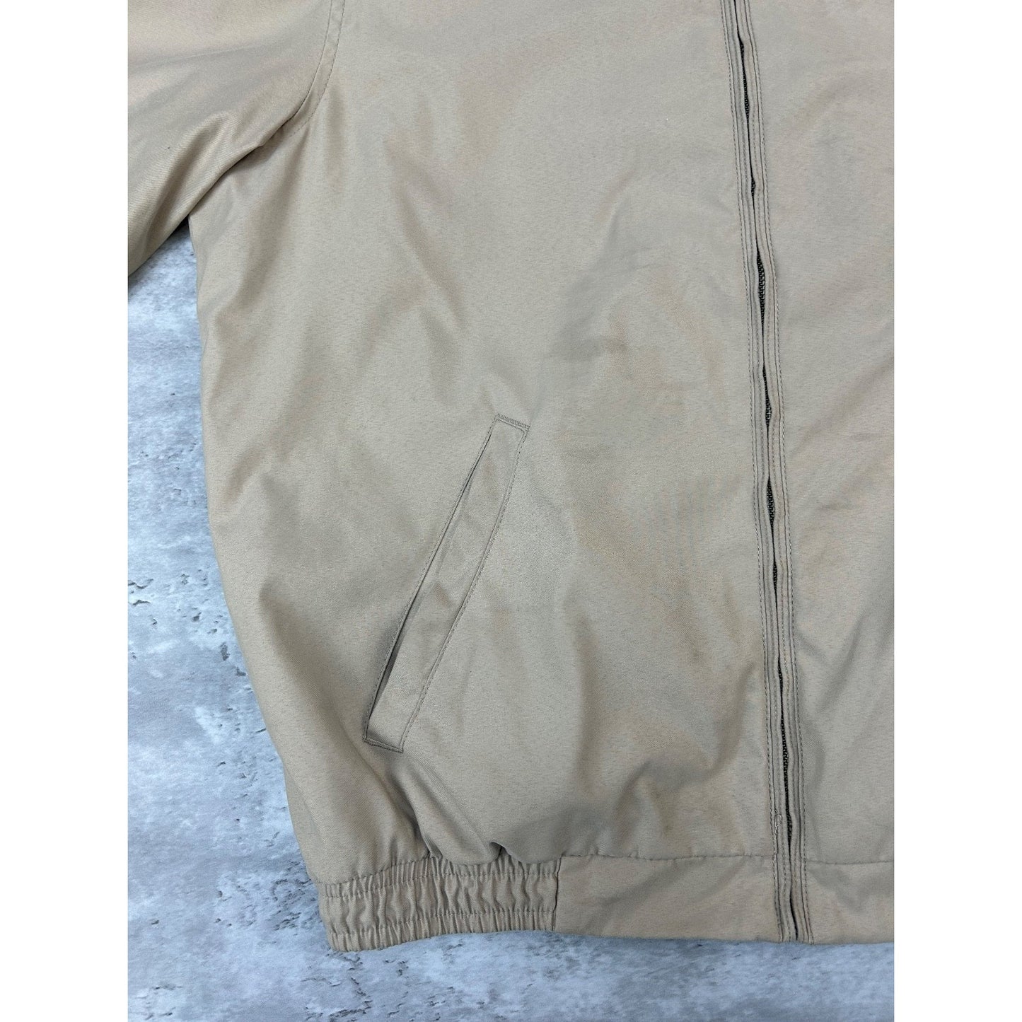 Vintage Polo Ralph Lauren Embroidered Pony Harrington Jacket Size Medium Beige