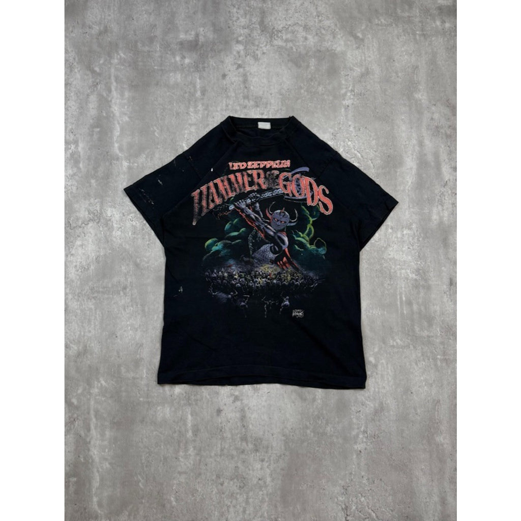 Vintage 90s Led Zeppelin Hammer Of The Gods Rock Music Band T-Shirt Size Medium