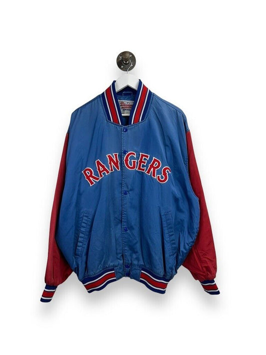 Vintage 90s Texas Rangers MLB Embroidered Starter Bomber Jacket Size XL