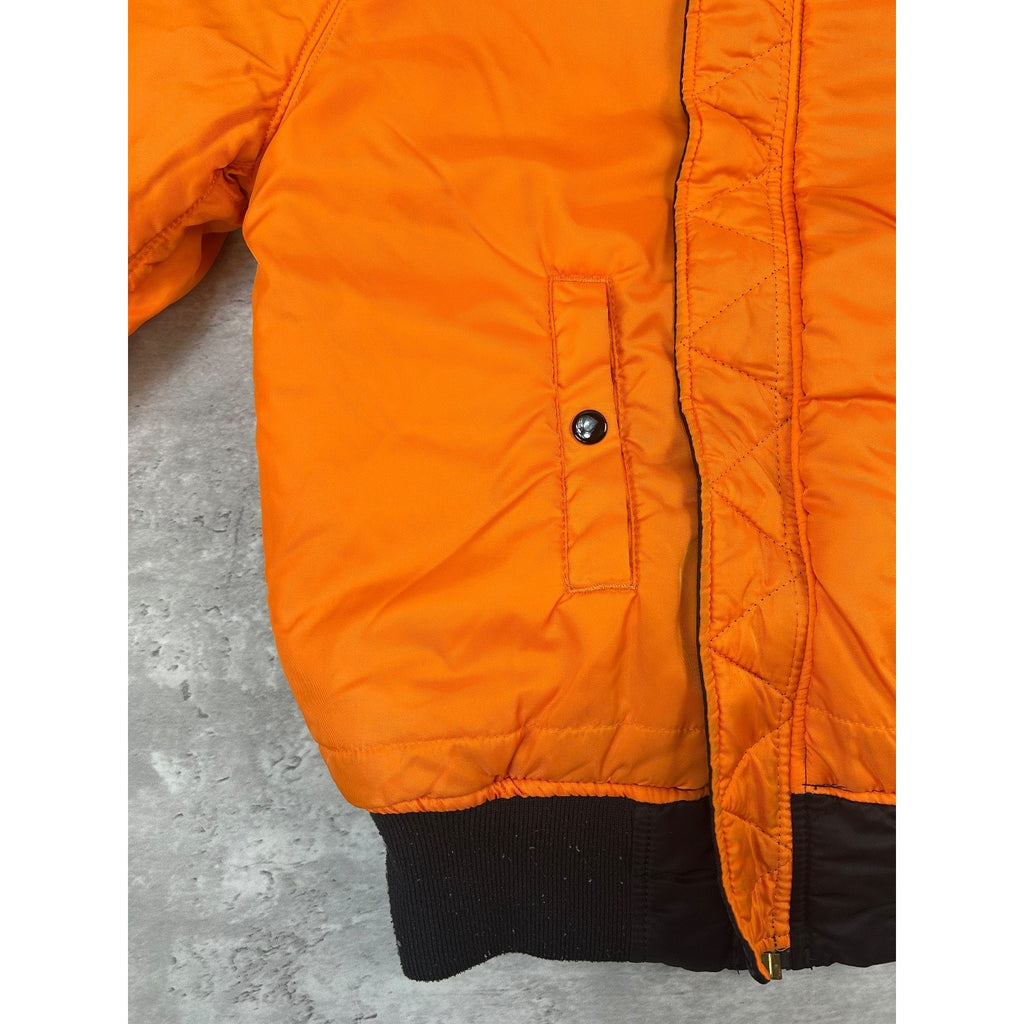 Vintage 90s Military MA-1 Reversible Flight Bomber Jacket Size Small