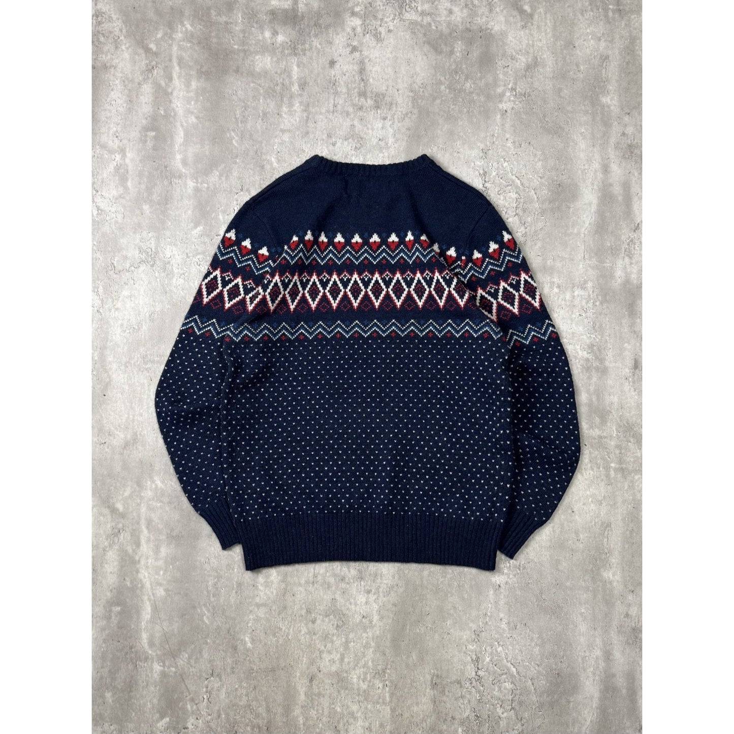 Vintage Urban Pipeline Geometric Striped Pullover Knit Sweater Size Medium