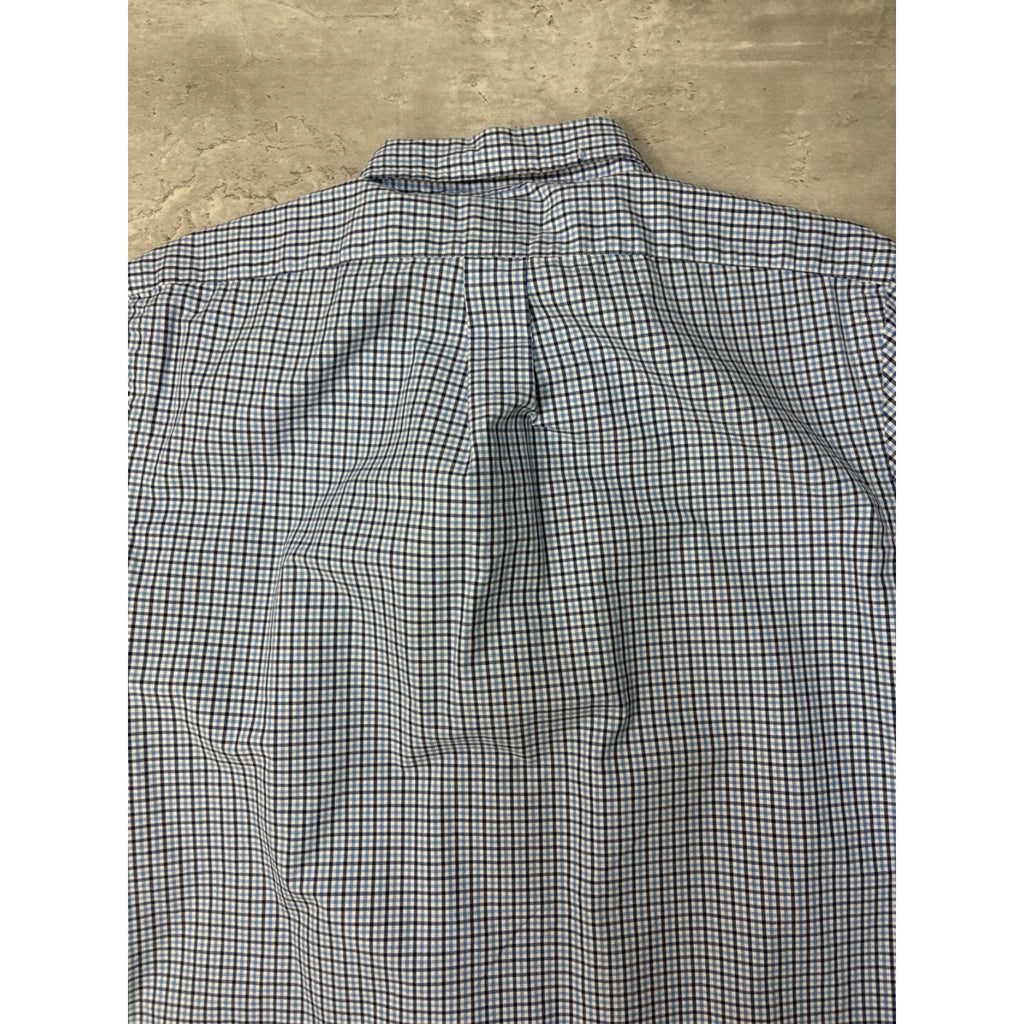 Vintage Polo Ralph Lauren Embroidered Pony Plaid Button Up Shirt Size Large