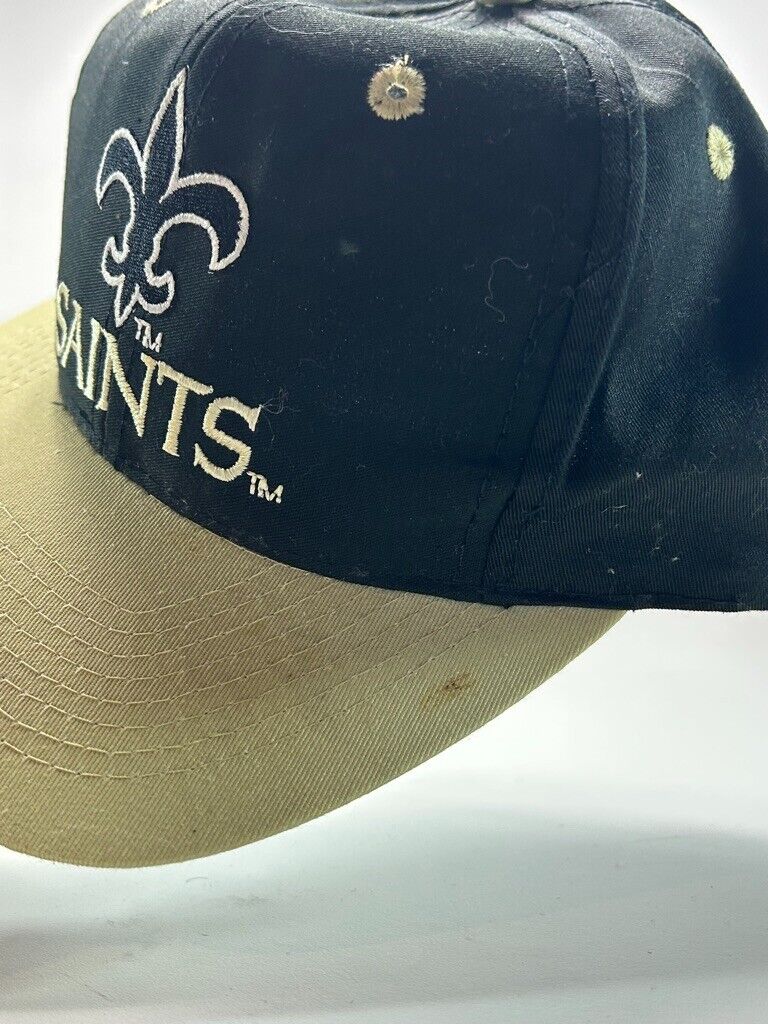 Vintage New Orleans Saints NFL Embroidered Logo Snapback Hat OSFA