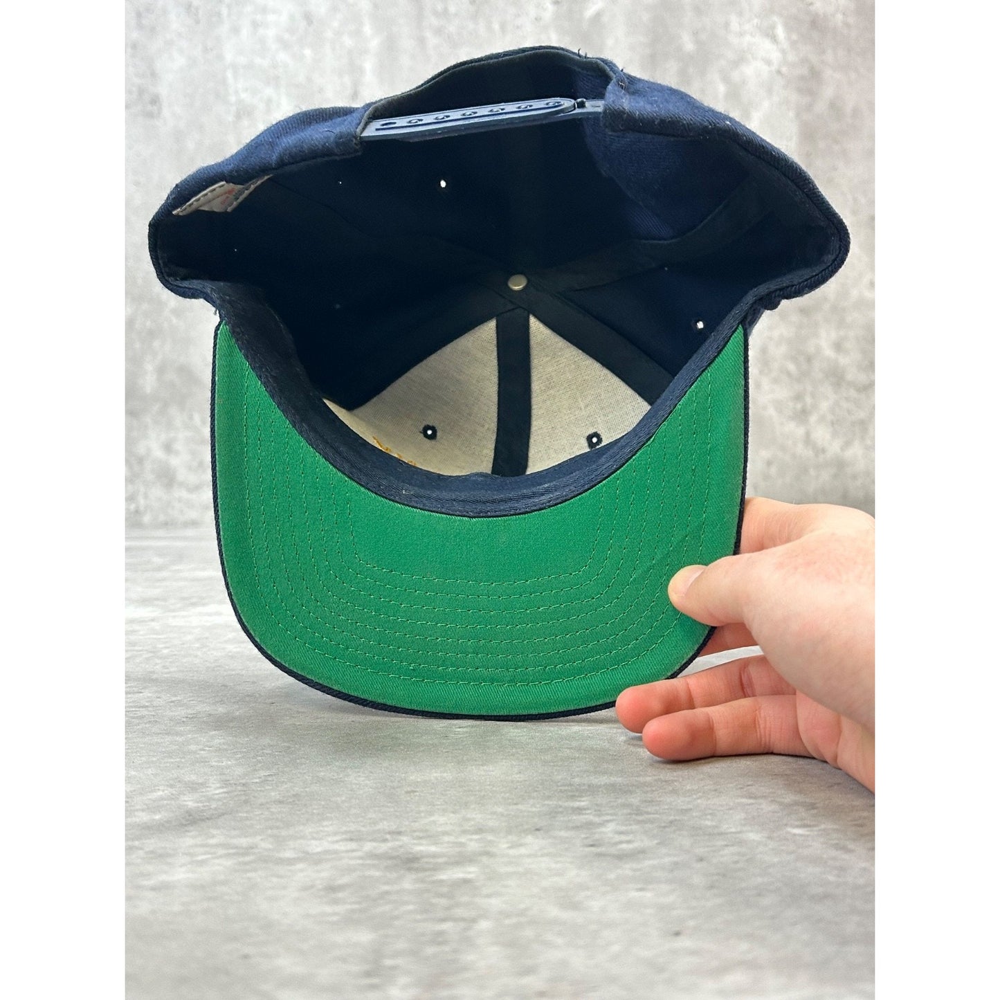 Vintage USS Albany US Navy Military Embroidered Patch Snapback Hat OSFA