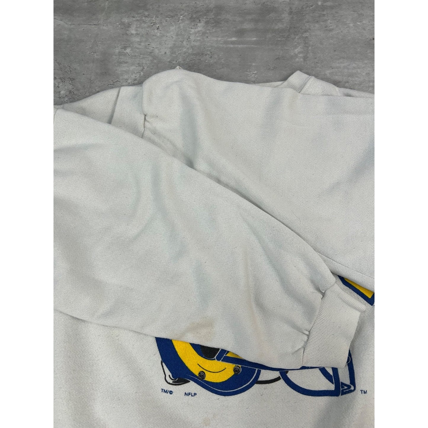 Vintage 80s/90s Los Angeles Rams NFL Helmet Graphic Football Sweatshirt Size XL
