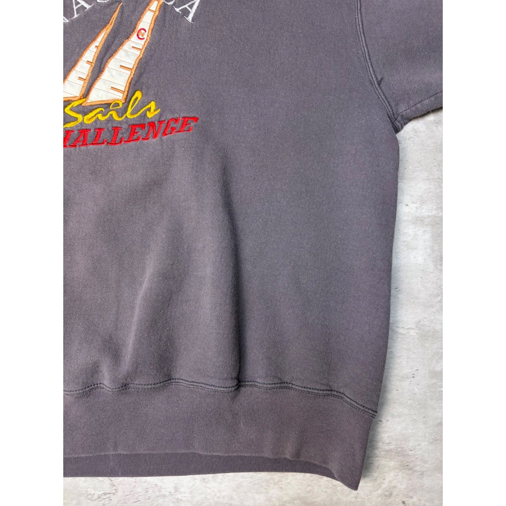 Vintage Nautica Sails Embroidered Spellout Graphic Crewneck Sweatshirt Size XL