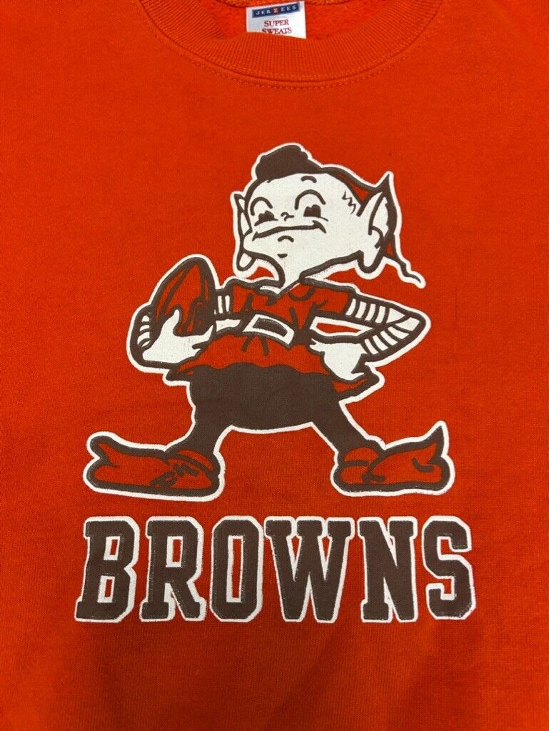 Vintage Cleveland Browns NFL Retro Logo Graphic Sweatshirt Size Medium