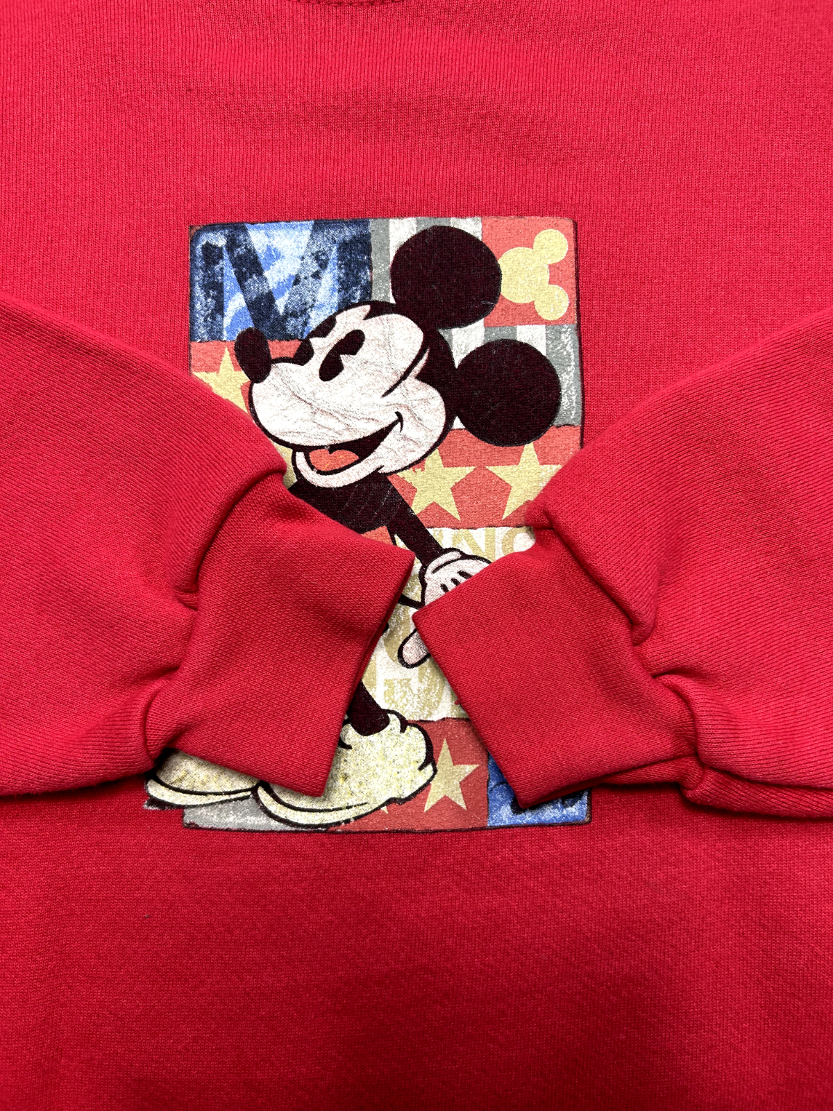 Vintage 90s Disney Mickey Mouse Cartoon Character Graphic Sweatshirt Size Large