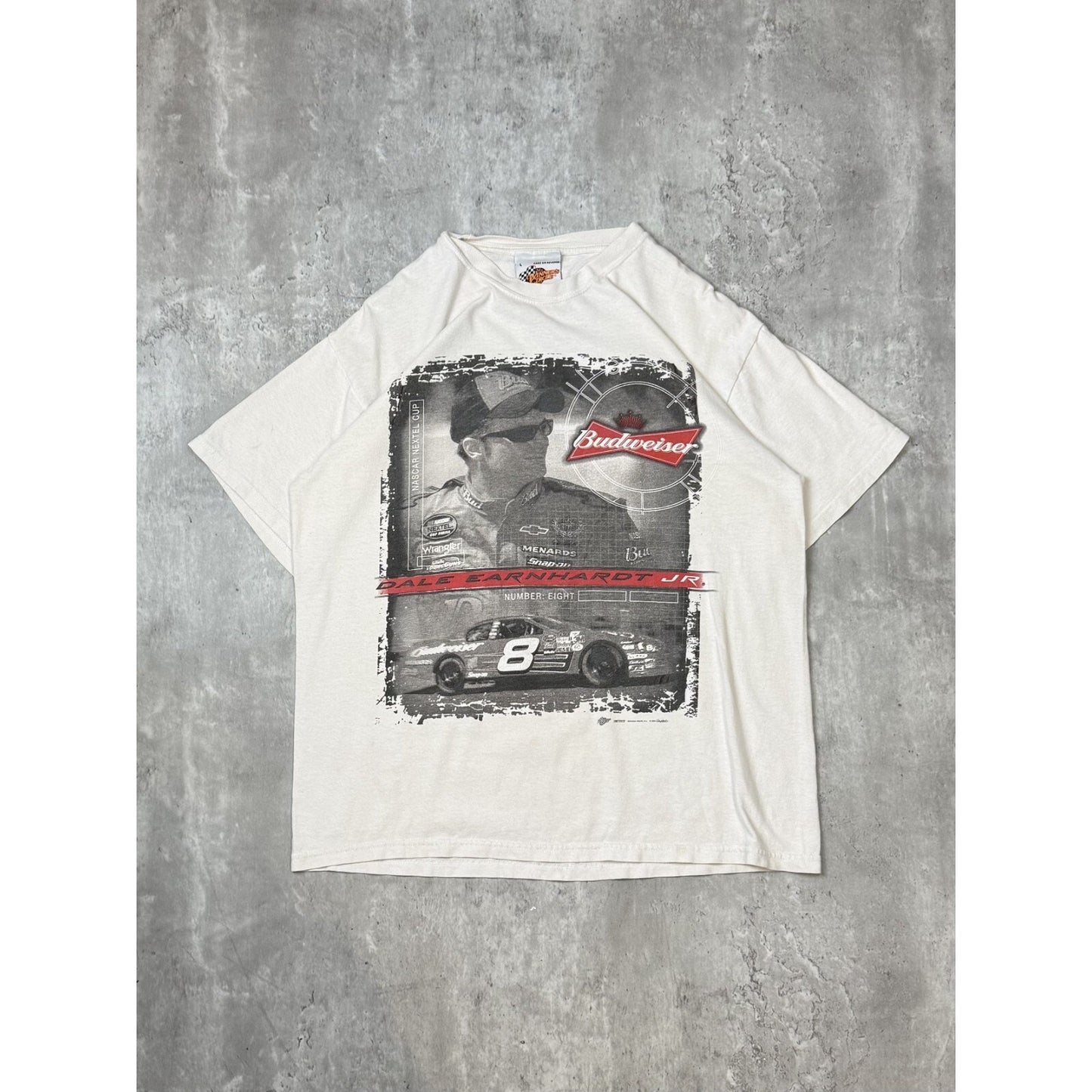 Vintage 2000 Dale Earnhardt Budweiser Racing Nascar Graphic T-Shirt Size Large