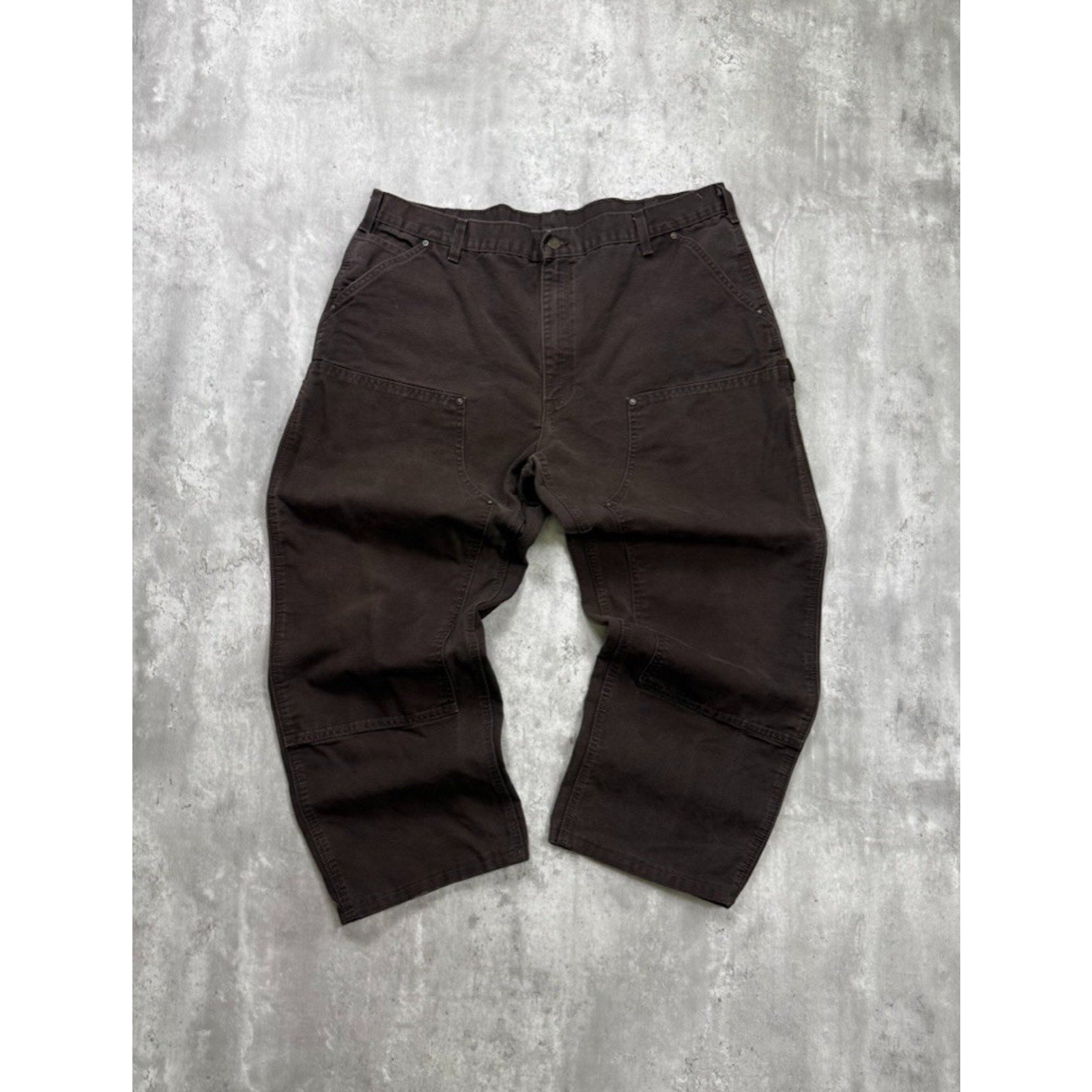 Vintage Carhartt Canvas Workwear Carpenter Double Knees Pants Size 41