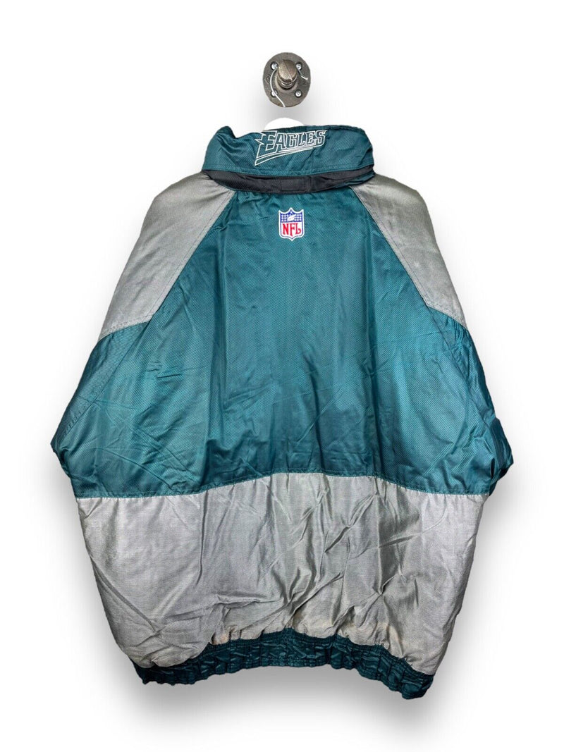 Vintage 90s Philadelphia Eagles Starter Insulated 1/2 Zip NFL Jacket Size 2XL
