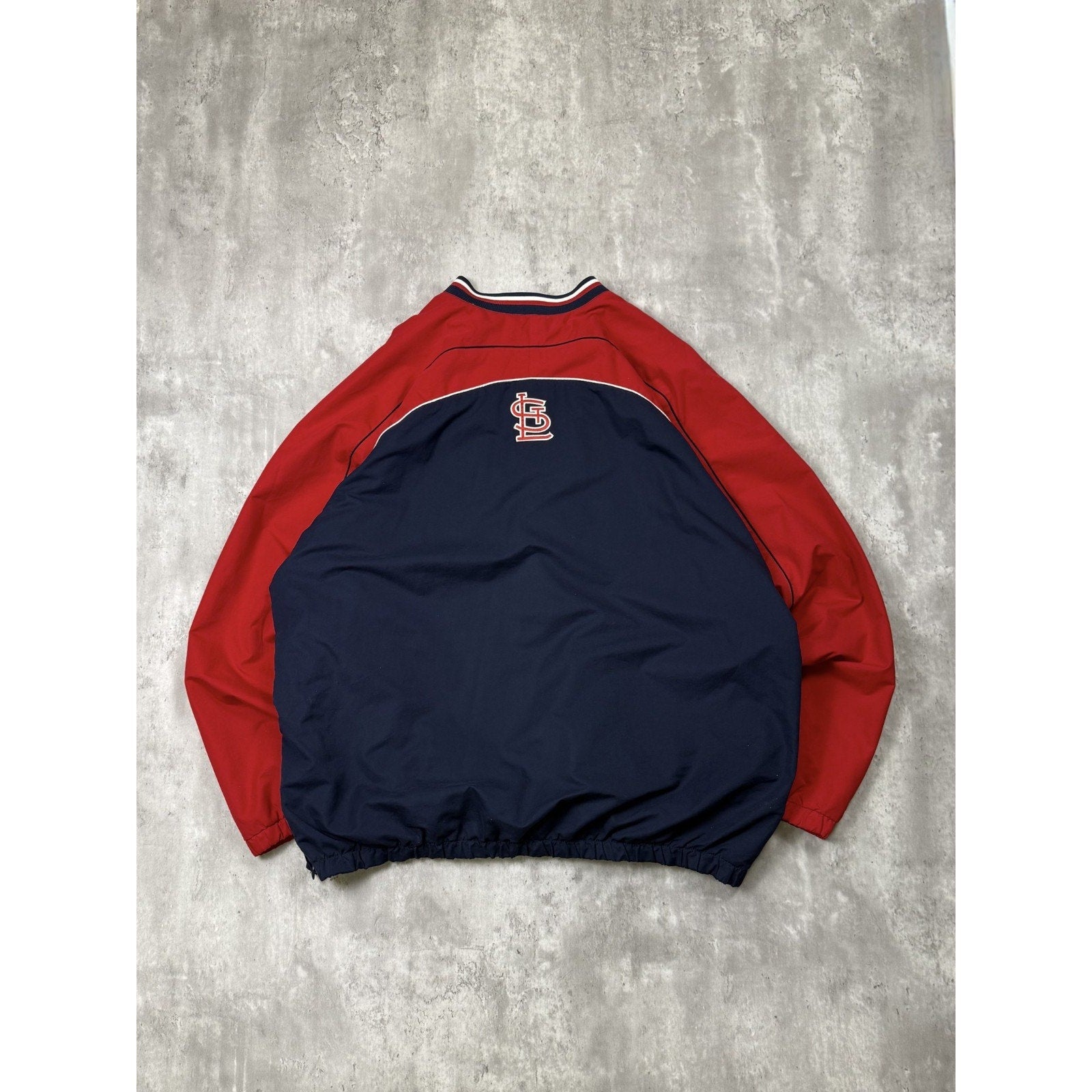 Vintage St Louis Cardinals MLB Embroidered Script Windbreaker Jacket Size 2XL