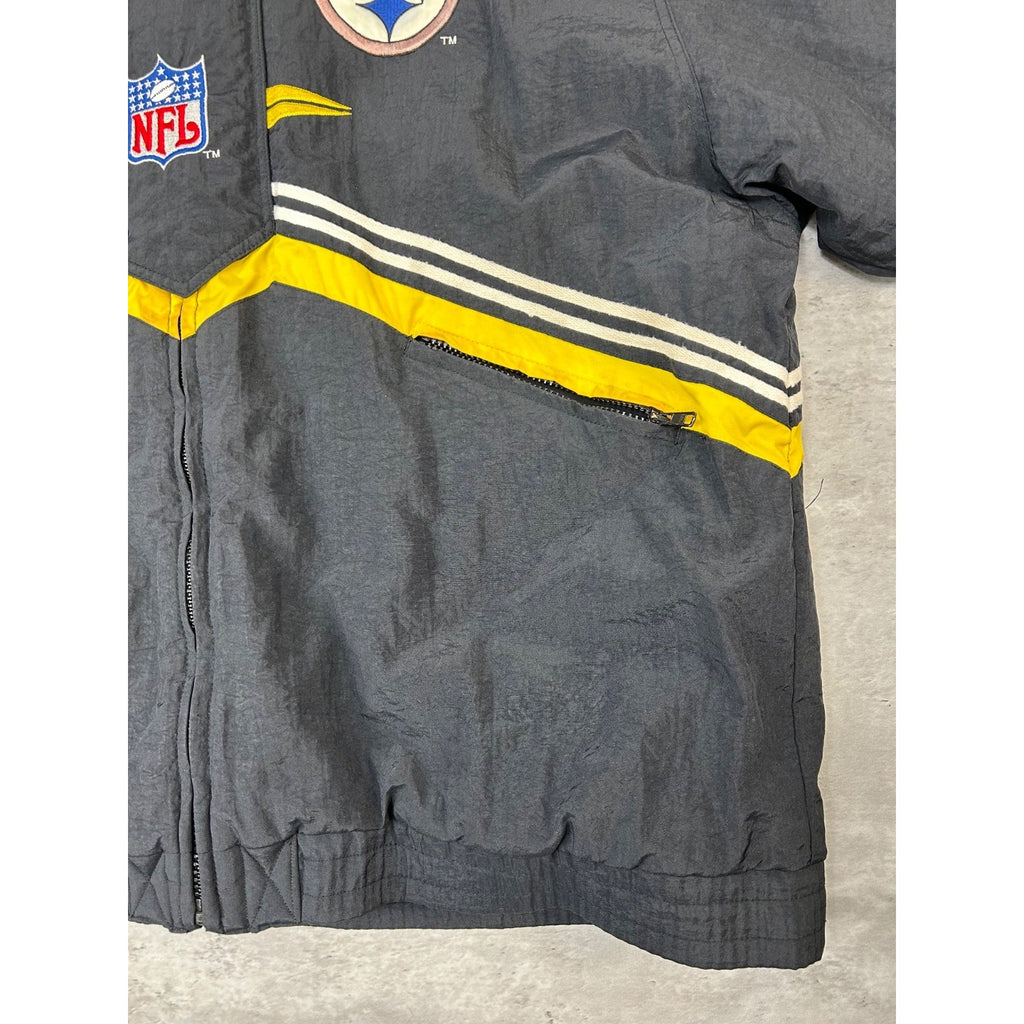Vintage 90s Pittsbrugh Steelers NFL Embroidered Insulated Jacket Size XL