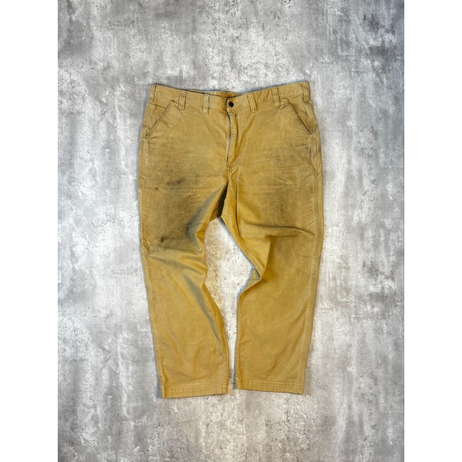 Carhartt Relaxed Fit Canvas Workwear Five Pocket Pants Size 43 Beige