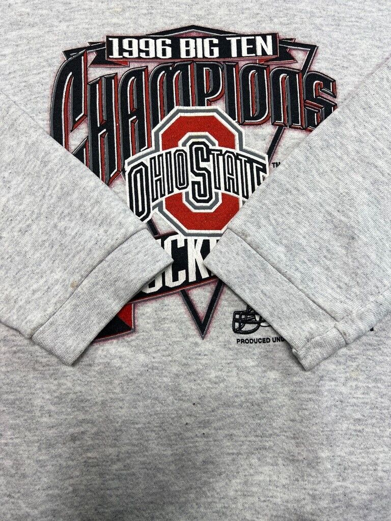 Vintage 1996 Ohio State Buckeyes NCAA Big 10 Champs Logo Sweatshirt Medium 90s