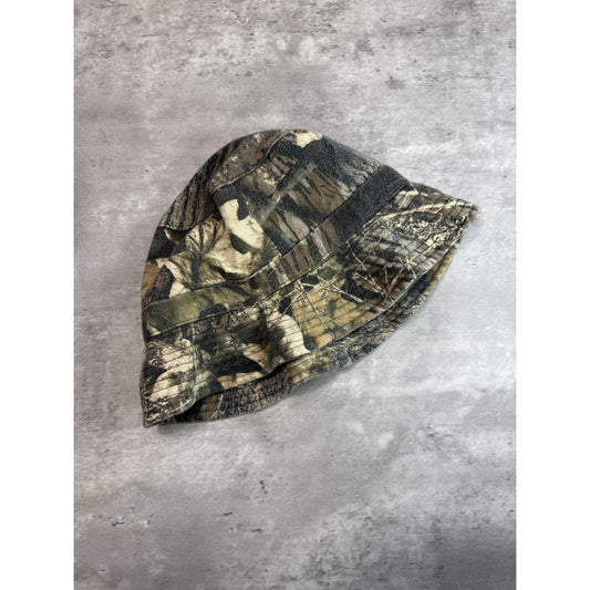 Vintage Tree Camo Hunting Bucket Hat OSFA Green/Brown