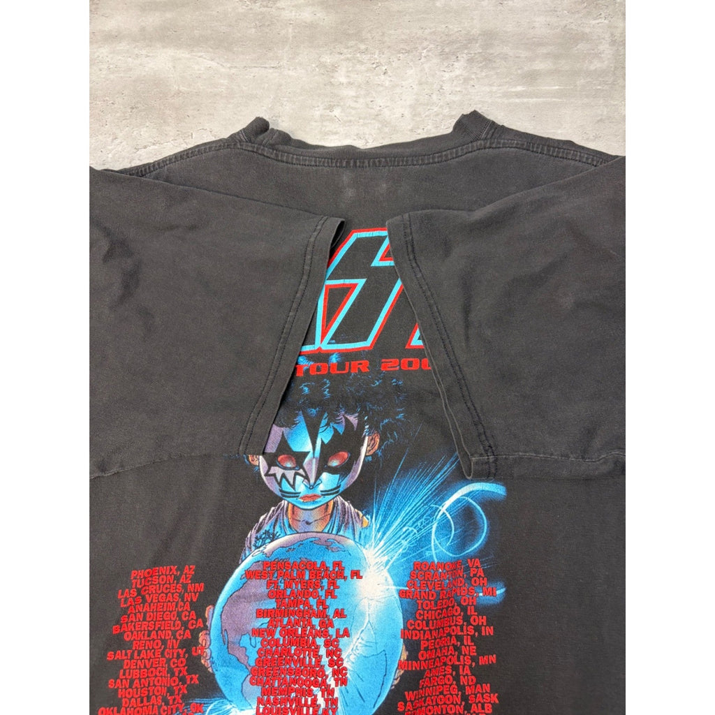 Vintage 2000 Kiss The Farewell Tour Hard Rock Music Band T-Shirt Size 2XL