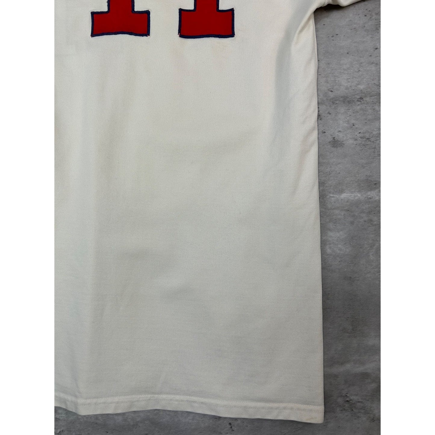Vintage 60s/70s Patriots #11 Stitched Baseball Jersey Size Large White