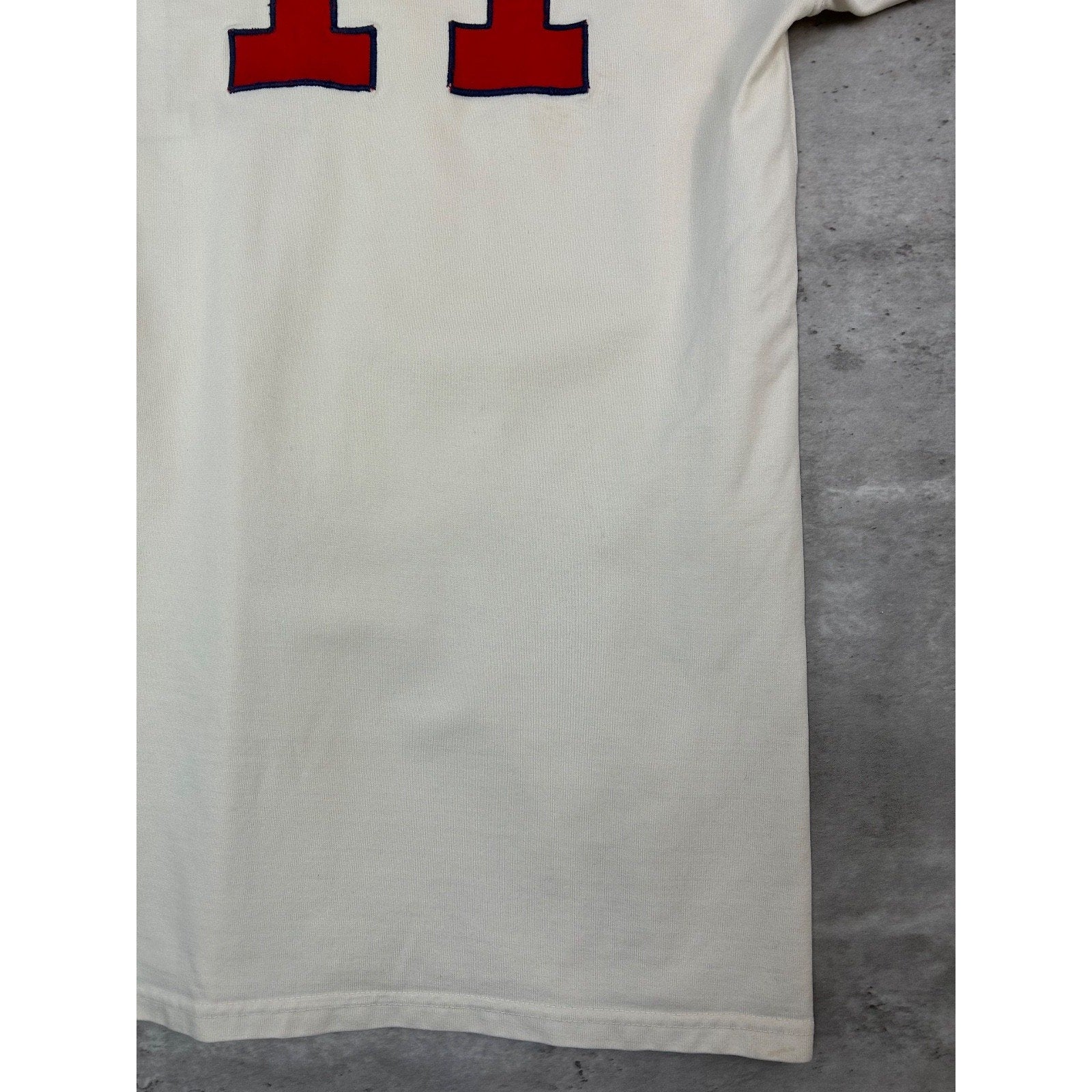 Vintage 60s/70s Patriots #11 Stitched Baseball Jersey Size Large White
