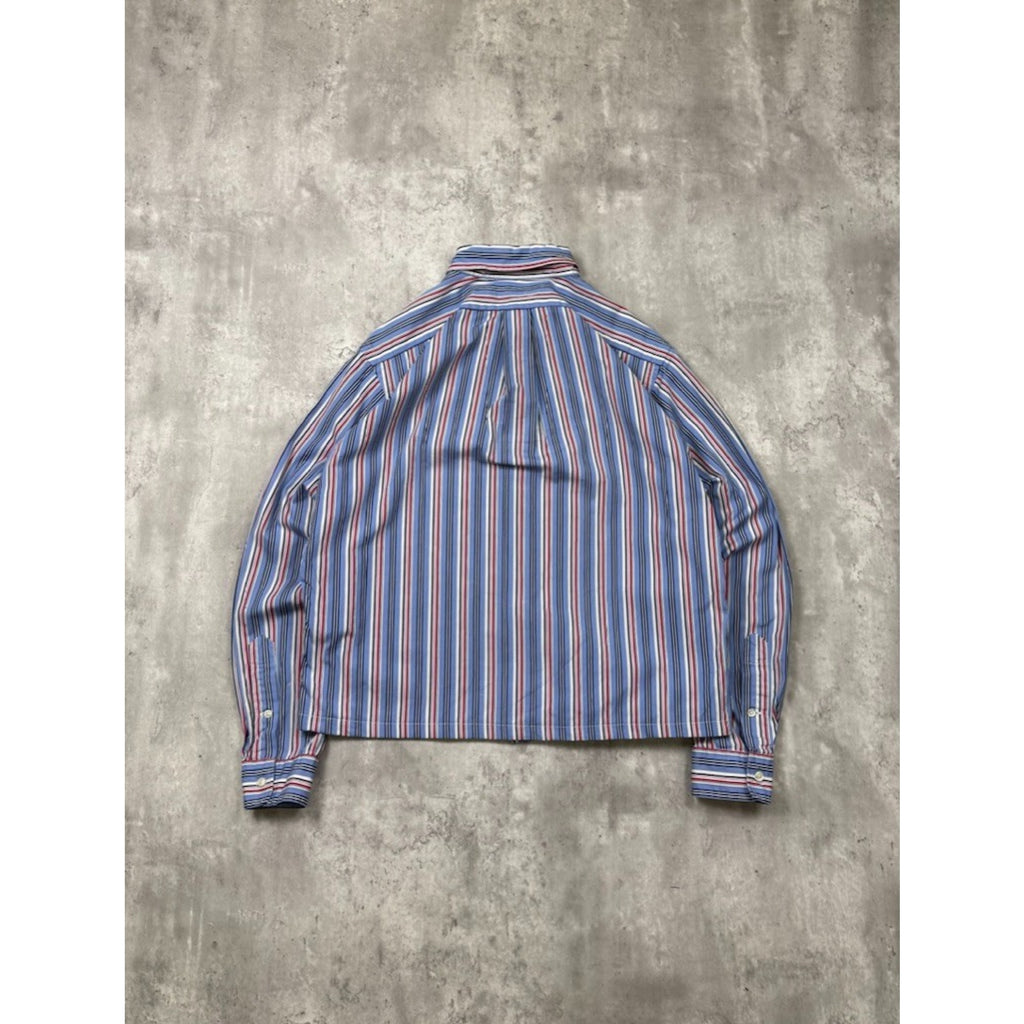 Vintage Polo Ralph Lauren Embroidered Pony Cropped Button Up Shirt Size Medium