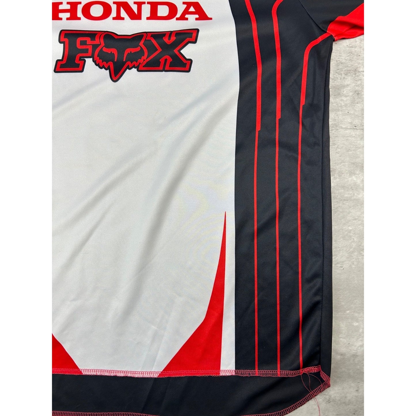 Vintage Honda Fox Racing Graphic Long Sleeve Motocross Racing Jersey Size Medium