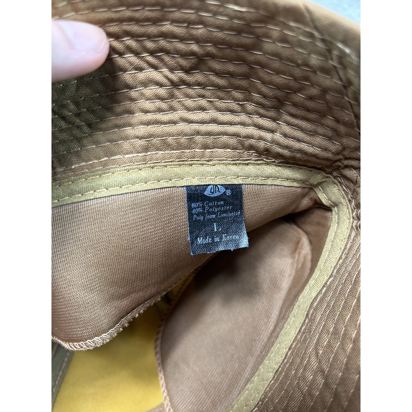 Vintage 80s/90s Canvas Insulated Bucket Hat OSFA Beige