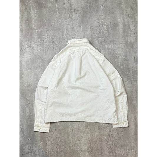 Vintage Polo Ralph Lauren Long Sleeve Reworked Cropped Button Up Shirt Sz XL