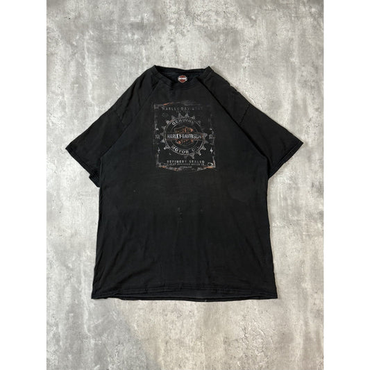 Vintage Harley Davidson Motorcycles Classic Logo Graphic T-Shirt Size XLT Black